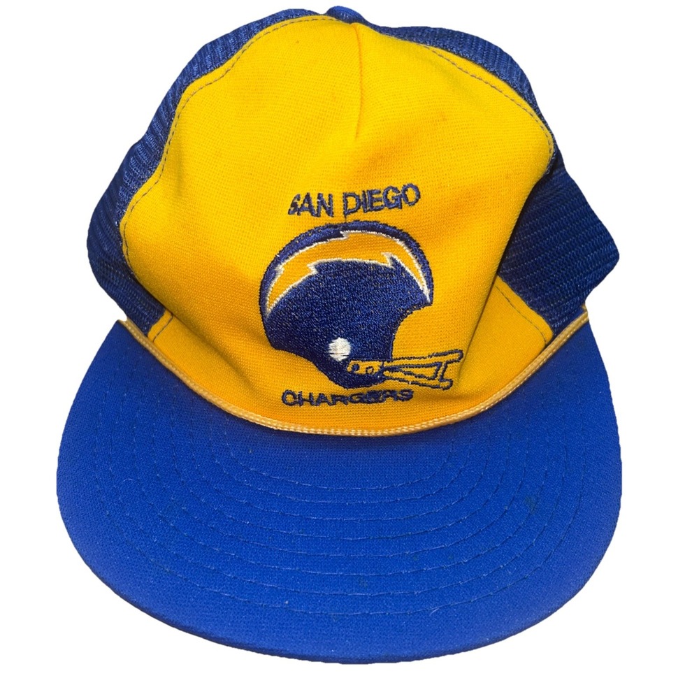 Vintage San Diego Chargers NFL Mesh SnapBack Hat Cap Sports Unlimited, M/L